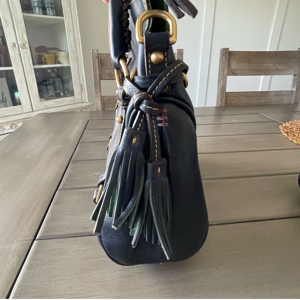 Dooney & Bourke Navy Blue Florentine Satchel (Mini) - Picture 4 of 16